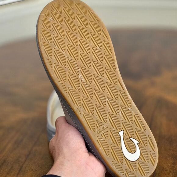 Olukai Hamani Leather Slip-on Mules Men's Size 9 Smoke / Storm Gray / Beige New - Picture 13 of 14